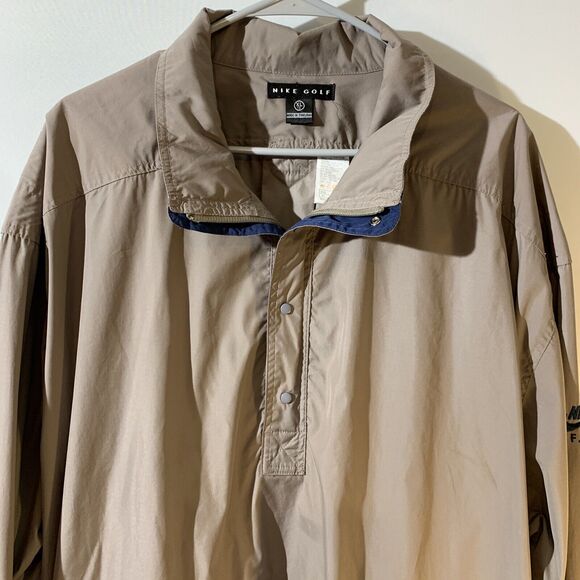 Nike Golf Windbreaker Pullover Mens Size XL Brown Navy - Picture 2 of 6